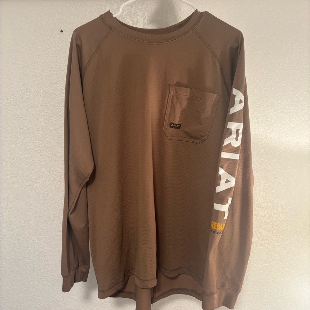 Ariat Rebar Brown Long Sleeve Shirt